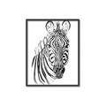 Picture of Sketched Zebras _GroupedProduct_Rectangle_Portrait_Mini_ _GroupedProduct_Rectangle_Portrait_Canvas_Framed_