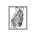 Picture of Sketched Zebras _GroupedProduct_Rectangle_Portrait_Mini_ _GroupedProduct_Rectangle_Portrait_Canvas_Framed_