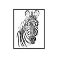 Picture of Sketched Zebras _GroupedProduct_Rectangle_Portrait_Mini_ _GroupedProduct_Rectangle_Portrait_Canvas_Framed_