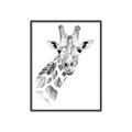 Picture of Sketched Giraffe _GroupedProduct_Rectangle_Portrait_Mini_ _GroupedProduct_Rectangle_Portrait_Canvas_Framed_
