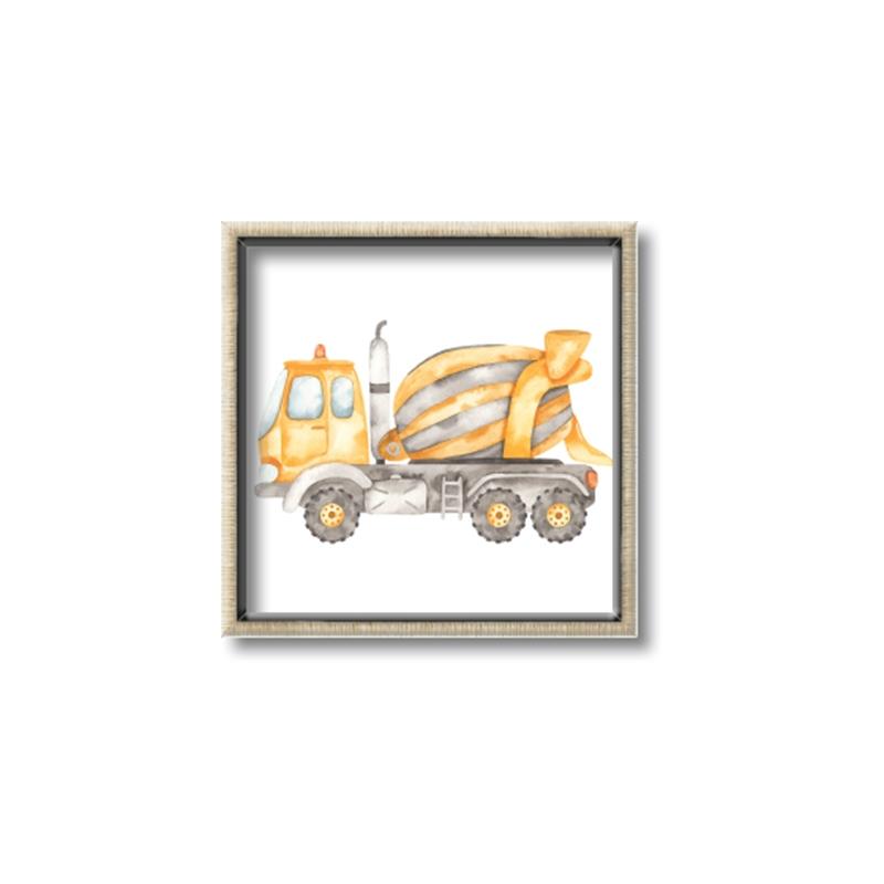 Picture of Concrete mixer truck _GroupedProduct_Square_Mini_ _GroupedProduct_Square_Canvas_Framed_