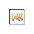 Picture of Concrete mixer truck _GroupedProduct_Square_Mini_ _GroupedProduct_Square_Canvas_Framed_