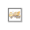 Picture of Concrete mixer truck _GroupedProduct_Square_Mini_ _GroupedProduct_Square_Canvas_Framed_