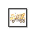 Picture of Concrete mixer truck _GroupedProduct_Square_Mini_ _GroupedProduct_Square_Canvas_Framed_