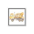 Picture of Concrete mixer truck _GroupedProduct_Square_Mini_ _GroupedProduct_Square_Canvas_Framed_