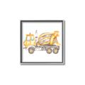 Picture of Concrete mixer truck _GroupedProduct_Square_Mini_ _GroupedProduct_Square_Canvas_Framed_
