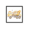 Picture of Concrete mixer truck _GroupedProduct_Square_Mini_ _GroupedProduct_Square_Canvas_Framed_