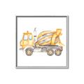 Picture of Concrete mixer truck _GroupedProduct_Square_Mini_ _GroupedProduct_Square_Canvas_Framed_