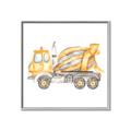 Picture of Concrete mixer truck _GroupedProduct_Square_Mini_ _GroupedProduct_Square_Canvas_Framed_