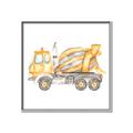 Picture of Concrete mixer truck _GroupedProduct_Square_Mini_ _GroupedProduct_Square_Canvas_Framed_