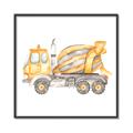 Picture of Concrete mixer truck _GroupedProduct_Square_Mini_ _GroupedProduct_Square_Canvas_Framed_