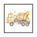 Picture of Concrete mixer truck _GroupedProduct_Square_Mini_ _GroupedProduct_Square_Canvas_Framed_