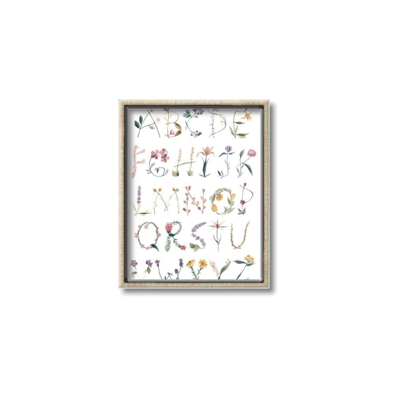 Picture of Botanical alphabet _GroupedProduct_Rectangle_Portrait_Mini_ _GroupedProduct_Rectangle_Portrait_Canvas_Framed_