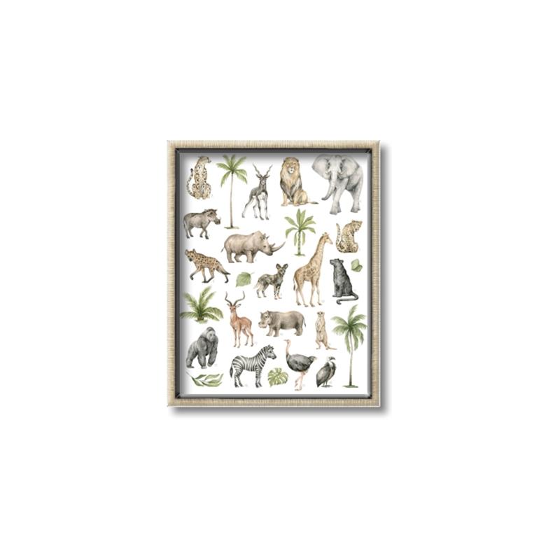 Picture of African wild animals I _GroupedProduct_Rectangle_Portrait_Mini_ _GroupedProduct_Rectangle_Portrait_Canvas_Framed_