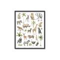 Picture of African wild animals I _GroupedProduct_Rectangle_Portrait_Mini_ _GroupedProduct_Rectangle_Portrait_Canvas_Framed_