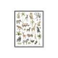 Picture of African wild animals I _GroupedProduct_Rectangle_Portrait_Mini_ _GroupedProduct_Rectangle_Portrait_Canvas_Framed_