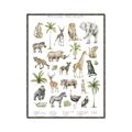 Picture of African wild animals I _GroupedProduct_Rectangle_Portrait_Mini_ _GroupedProduct_Rectangle_Portrait_Canvas_Framed_