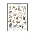 Picture of African wild animals I _GroupedProduct_Rectangle_Portrait_Mini_ _GroupedProduct_Rectangle_Portrait_Canvas_Framed_