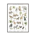 Picture of African wild animals I _GroupedProduct_Rectangle_Portrait_Mini_ _GroupedProduct_Rectangle_Portrait_Canvas_Framed_