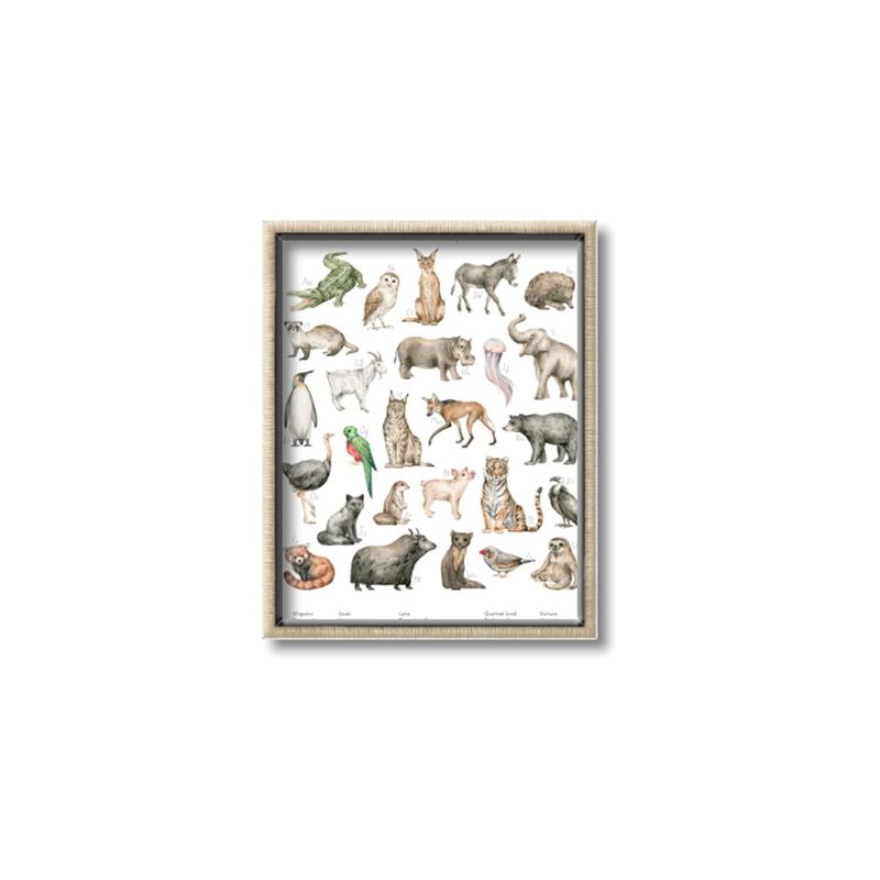Picture of African wild animals II _GroupedProduct_Rectangle_Portrait_Mini_ _GroupedProduct_Rectangle_Portrait_Canvas_Framed_