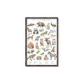 Picture of Cute Wild Animals I _GroupedProduct_Rectangle_Portrait_Mini_ _GroupedProduct_Rectangle_Portrait_Canvas_Framed_