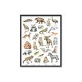 Picture of Cute Wild Animals I _GroupedProduct_Rectangle_Portrait_Mini_ _GroupedProduct_Rectangle_Portrait_Canvas_Framed_