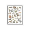 Picture of Cute Wild Animals I _GroupedProduct_Rectangle_Portrait_Mini_ _GroupedProduct_Rectangle_Portrait_Canvas_Framed_