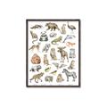 Picture of Cute Wild Animals I _GroupedProduct_Rectangle_Portrait_Mini_ _GroupedProduct_Rectangle_Portrait_Canvas_Framed_
