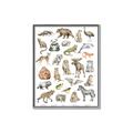 Picture of Cute Wild Animals I _GroupedProduct_Rectangle_Portrait_Mini_ _GroupedProduct_Rectangle_Portrait_Canvas_Framed_
