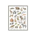 Picture of Cute Wild Animals I _GroupedProduct_Rectangle_Portrait_Mini_ _GroupedProduct_Rectangle_Portrait_Canvas_Framed_