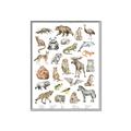 Picture of Cute Wild Animals I _GroupedProduct_Rectangle_Portrait_Mini_ _GroupedProduct_Rectangle_Portrait_Canvas_Framed_