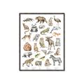 Picture of Cute Wild Animals I _GroupedProduct_Rectangle_Portrait_Mini_ _GroupedProduct_Rectangle_Portrait_Canvas_Framed_