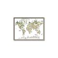 Picture of World Map with Animals CC _GroupedProduct_Rectangle_Landscape_Mini_ _GroupedProduct_Rectangle_Landscape_Canvas_Framed_