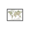Picture of World Map with Animals CC _GroupedProduct_Rectangle_Landscape_Mini_ _GroupedProduct_Rectangle_Landscape_Canvas_Framed_