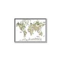 Picture of World Map with Animals CC _GroupedProduct_Rectangle_Landscape_Mini_ _GroupedProduct_Rectangle_Landscape_Canvas_Framed_