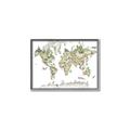 Picture of World Map with Animals CC _GroupedProduct_Rectangle_Landscape_Mini_ _GroupedProduct_Rectangle_Landscape_Canvas_Framed_