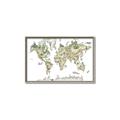 Picture of World Map with Animals CC _GroupedProduct_Rectangle_Landscape_Mini_ _GroupedProduct_Rectangle_Landscape_Canvas_Framed_