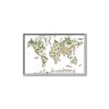 Picture of World Map with Animals CC _GroupedProduct_Rectangle_Landscape_Mini_ _GroupedProduct_Rectangle_Landscape_Canvas_Framed_