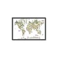 Picture of World Map with Animals CC _GroupedProduct_Rectangle_Landscape_Mini_ _GroupedProduct_Rectangle_Landscape_Canvas_Framed_
