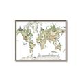 Picture of World Map with Animals CC _GroupedProduct_Rectangle_Landscape_Mini_ _GroupedProduct_Rectangle_Landscape_Canvas_Framed_