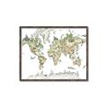Picture of World Map with Animals CC _GroupedProduct_Rectangle_Landscape_Mini_ _GroupedProduct_Rectangle_Landscape_Canvas_Framed_