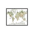 Picture of World Map with Animals CC _GroupedProduct_Rectangle_Landscape_Mini_ _GroupedProduct_Rectangle_Landscape_Canvas_Framed_