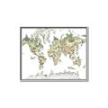 Picture of World Map with Animals CC _GroupedProduct_Rectangle_Landscape_Mini_ _GroupedProduct_Rectangle_Landscape_Canvas_Framed_