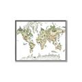 Picture of World Map with Animals CC _GroupedProduct_Rectangle_Landscape_Mini_ _GroupedProduct_Rectangle_Landscape_Canvas_Framed_