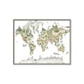 Picture of World Map with Animals CC _GroupedProduct_Rectangle_Landscape_Mini_ _GroupedProduct_Rectangle_Landscape_Canvas_Framed_