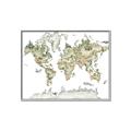 Picture of World Map with Animals CC _GroupedProduct_Rectangle_Landscape_Mini_ _GroupedProduct_Rectangle_Landscape_Canvas_Framed_