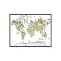 Picture of World Map with Animals CC _GroupedProduct_Rectangle_Landscape_Mini_ _GroupedProduct_Rectangle_Landscape_Canvas_Framed_