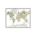 Picture of World Map with Animals CC _GroupedProduct_Rectangle_Landscape_Mini_ _GroupedProduct_Rectangle_Landscape_Canvas_Framed_