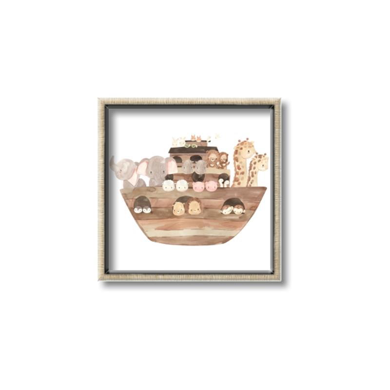 Picture of Watercolor Noahs Ark _GroupedProduct_Square_Mini_ _GroupedProduct_Square_Canvas_Framed_