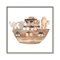 Picture of Watercolor Noahs Ark _GroupedProduct_Square_Mini_ _GroupedProduct_Square_Canvas_Framed_